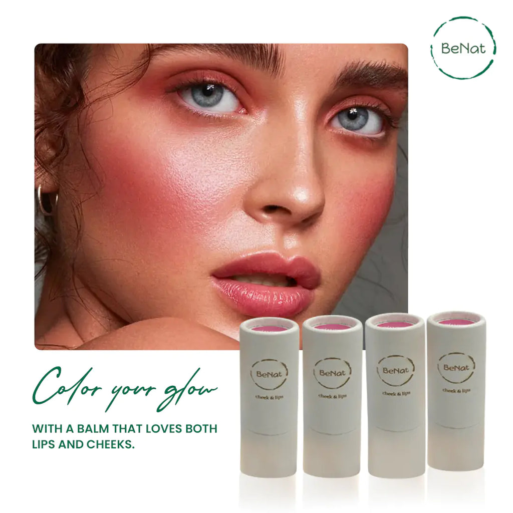 Lip & Cheek Bloom. 2 in 1 Natural Lipstick for Vibrant Color.