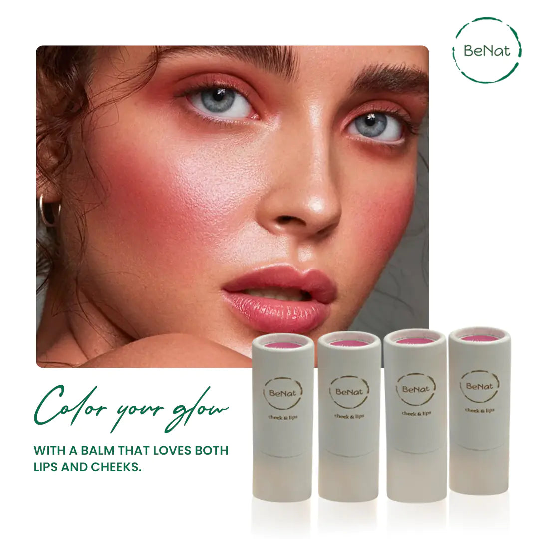 Lip & Cheek Bloom. 2 in 1 Natural Lipstick for Vibrant Color.