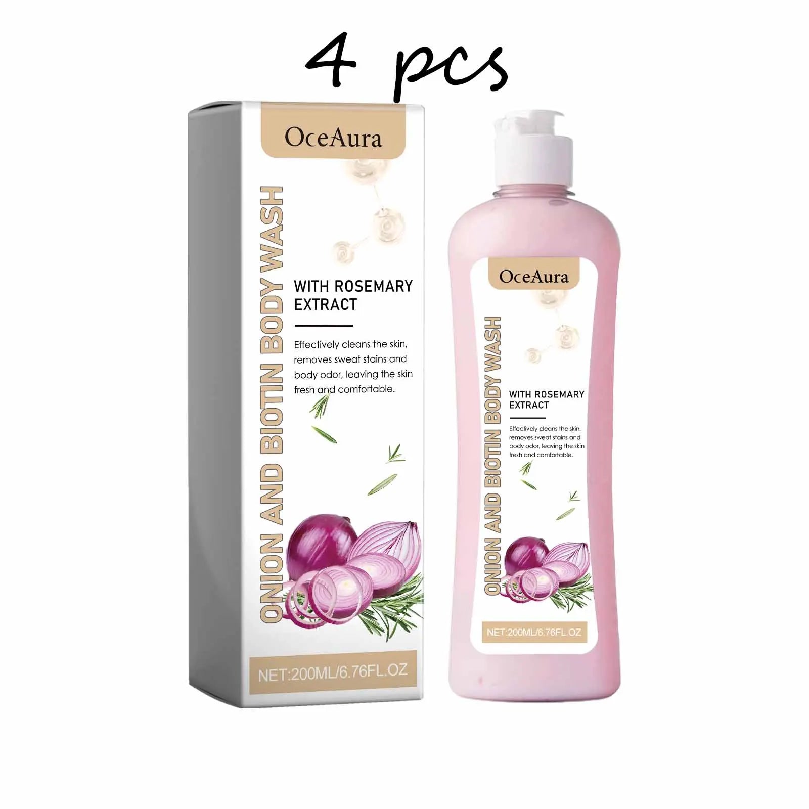 Oceaura Rosemary Body Wash Gel Reduce Dryness Moisturizing Skin Eliminates Sweaty Odors Exfoliating Body Skin Shower Gel