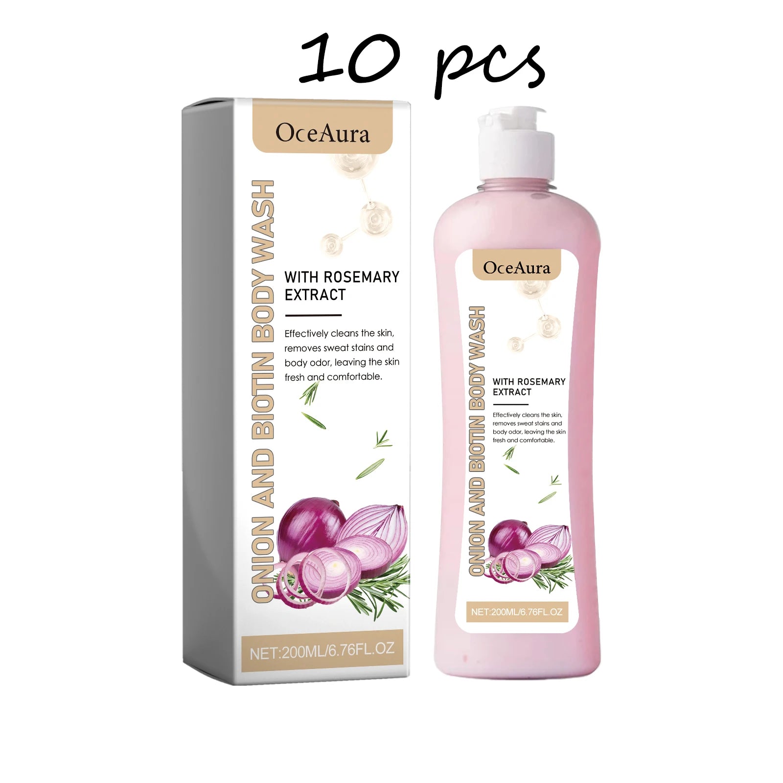 Oceaura Rosemary Body Wash Gel Reduce Dryness Moisturizing Skin Eliminates Sweaty Odors Exfoliating Body Skin Shower Gel