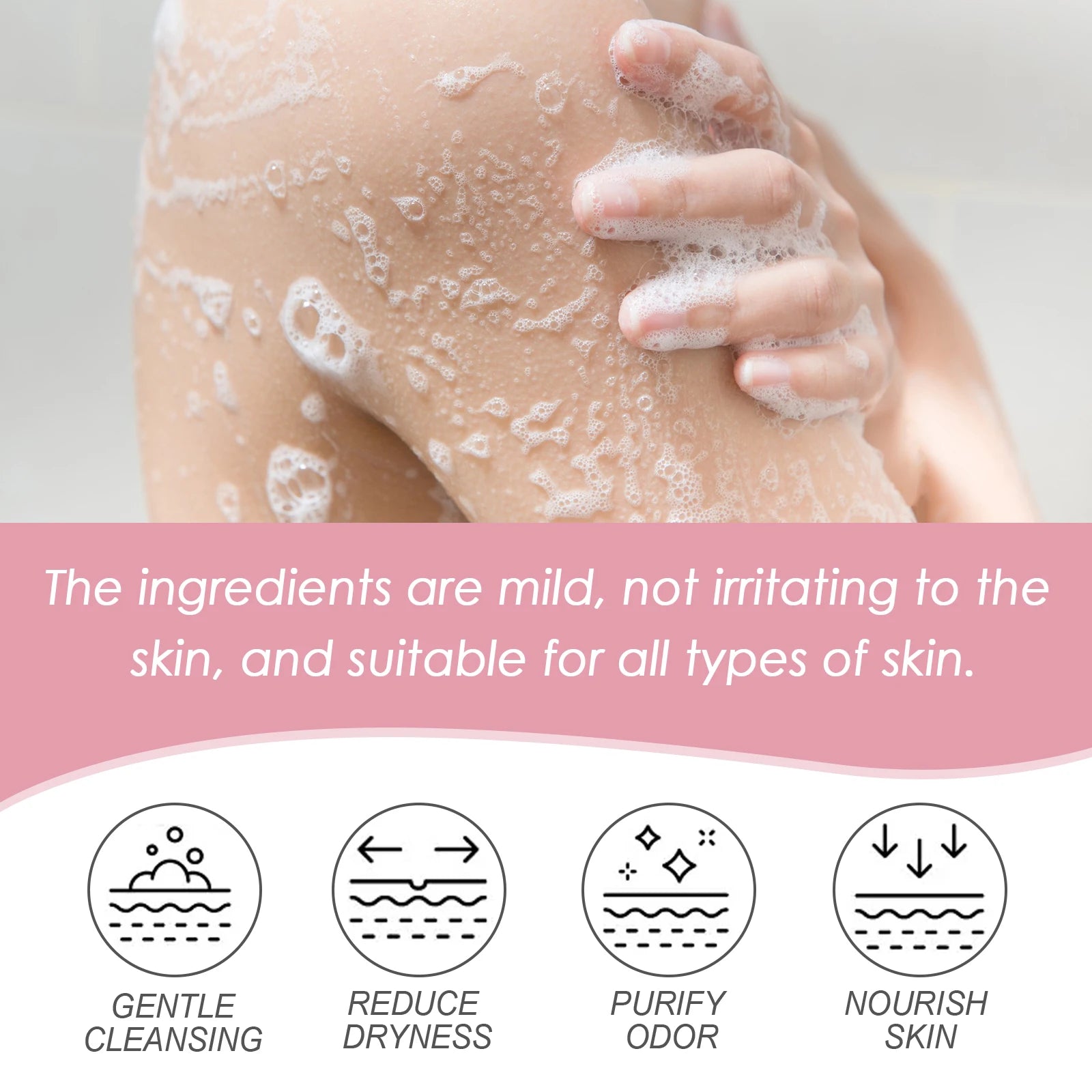 Oceaura Rosemary Body Wash Gel Reduce Dryness Moisturizing Skin Eliminates Sweaty Odors Exfoliating Body Skin Shower Gel