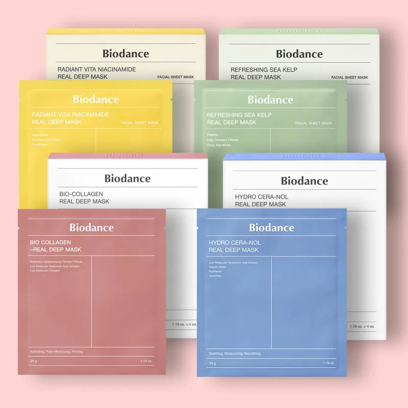 BIODANCE Bio-Collagen Real Deep Mask, Hydrating Overnight Hydrogel Mask, Pore Minimizing, Elasticity Improvement Korean skincare
