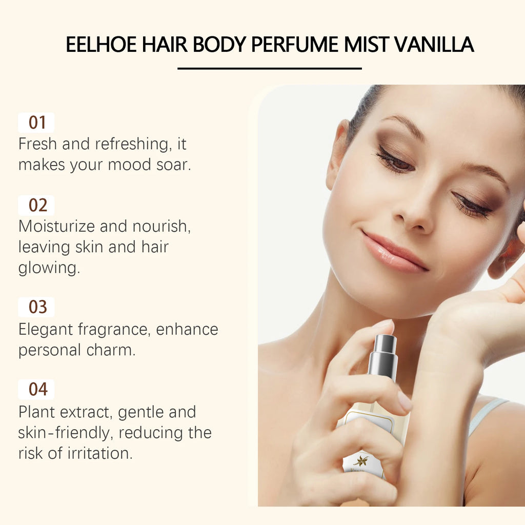 Vanilla Body Perfume Mist Fresh Natural
