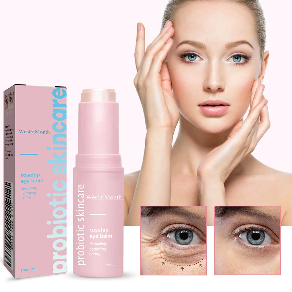 Rosehip Eye Cream Stick Hydrating Moisturizing Eye Treatment Reduces Fine Lines Dark Circles Lifts and Firms Skin Around the Eye