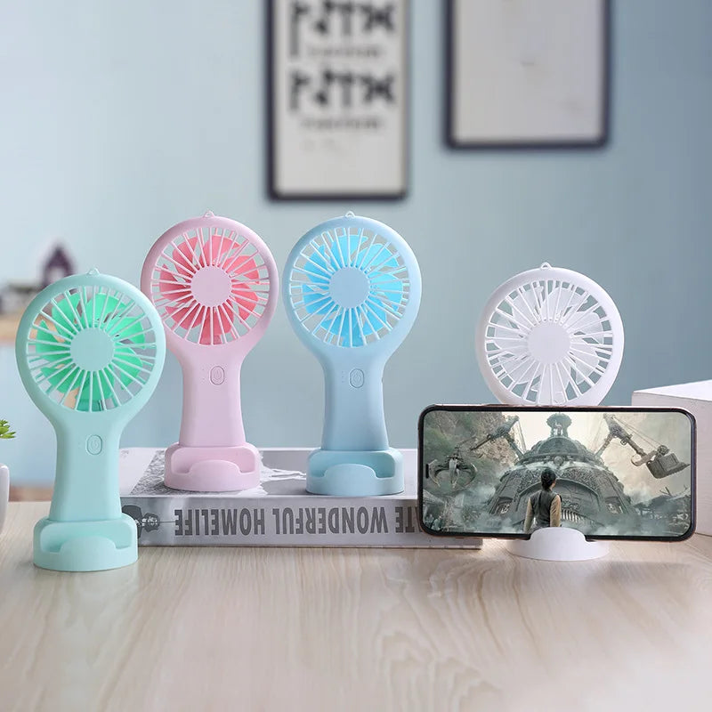 Portable Handheld Fan USB Charging Mini Fan With 3 Speed High Wind Desktop Office Travel Pocket Handheld Small Charging Fan