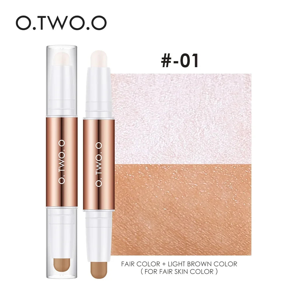 O.TWO.O Double-Headed Contour Stick Waterproof Matte Highlighter