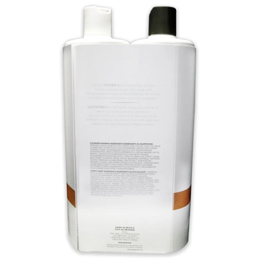 System 3 Kit by Nioxin for Unisex 33.8 oz Shampoo; Conditioner