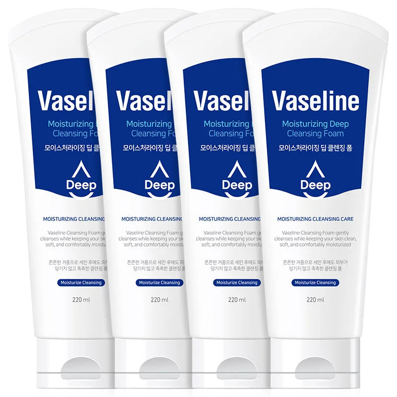 Vaseline Moisturizing Deep Cleansing Foam 220ml 4Ea