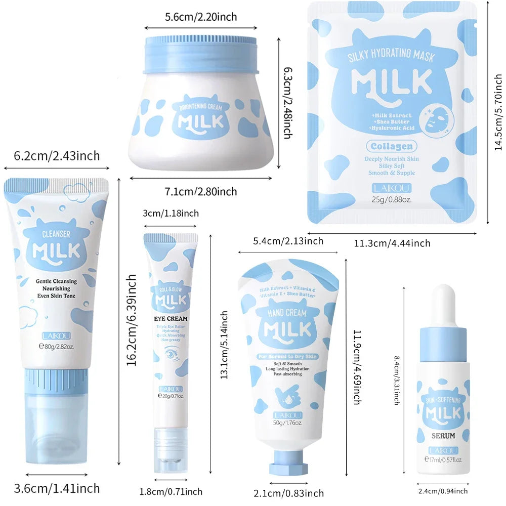 Skincare Set Face&Hand Dual Care - Brightening Eye Cream BB Cream Pore Cleansing Gentle Deep Hydration Chr