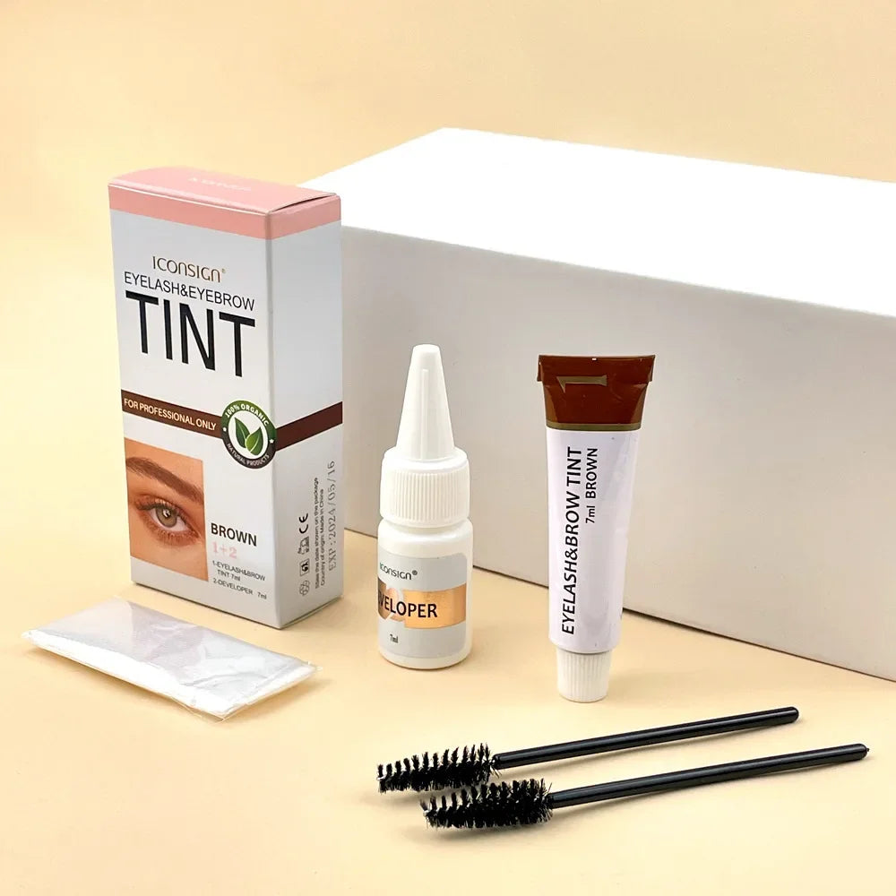 3Colors Eyelash Eyebrow Dye Tint Kit