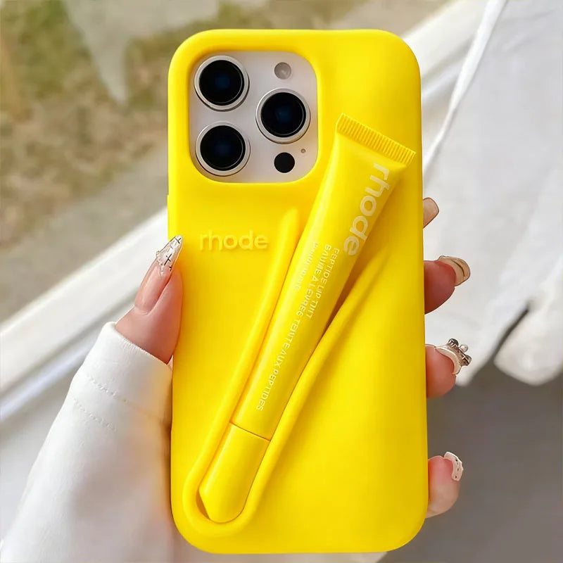 Rhode No Lip Gloss Case for IPhone 17 ProMax Air 11 12 13 14 15 16 Pro Max Plus Lemontini Espresso Ribbon Toast Rose Phone Cover