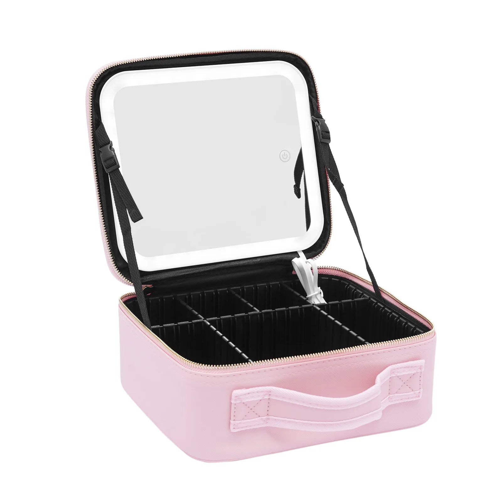 Makeup Train Case with Large Lighted Organizer Storage