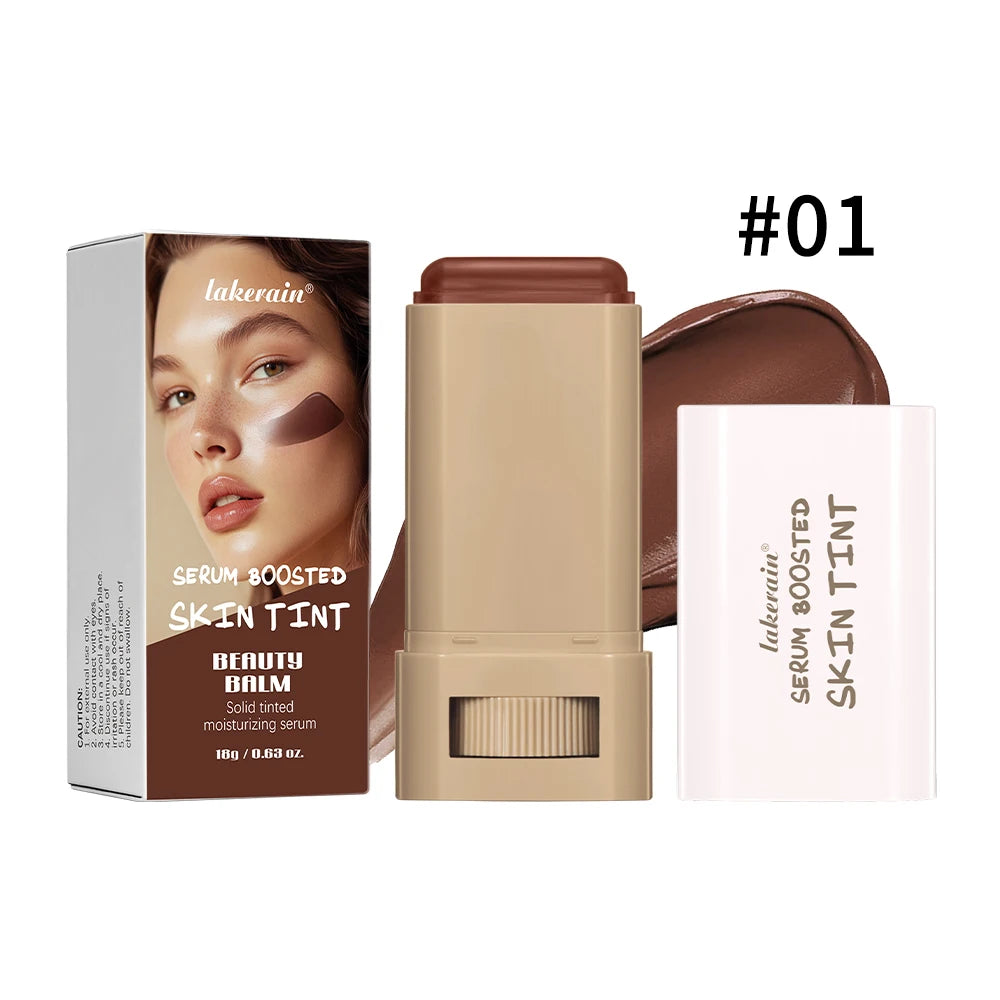Skin Tint Foundation Stick Serum Boosted Smooth Plumper Hight Coverage Bronze Foundatio