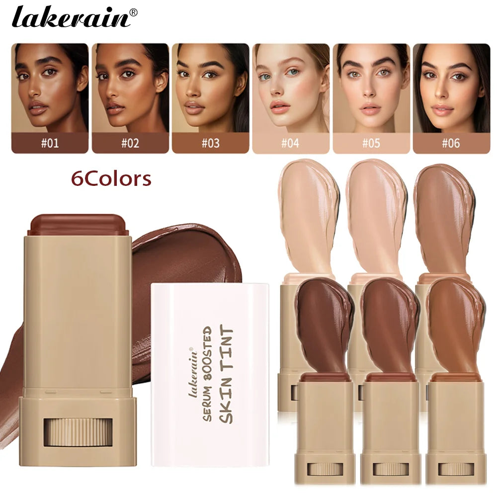 Skin Tint Foundation Stick Serum Boosted Smooth Plumper Hight Coverage Bronze Foundatio