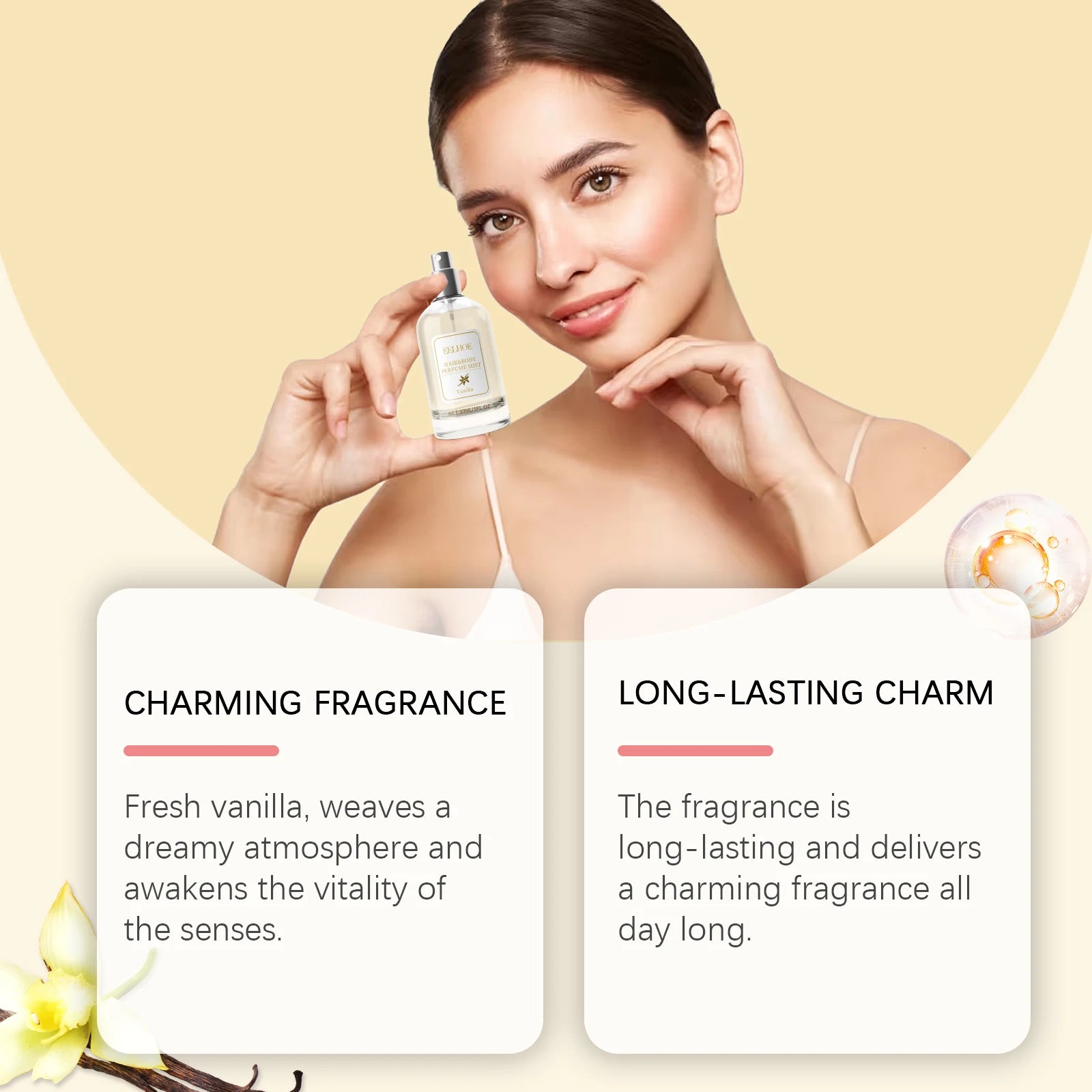 Vanilla Body Perfume Mist Fresh Natural