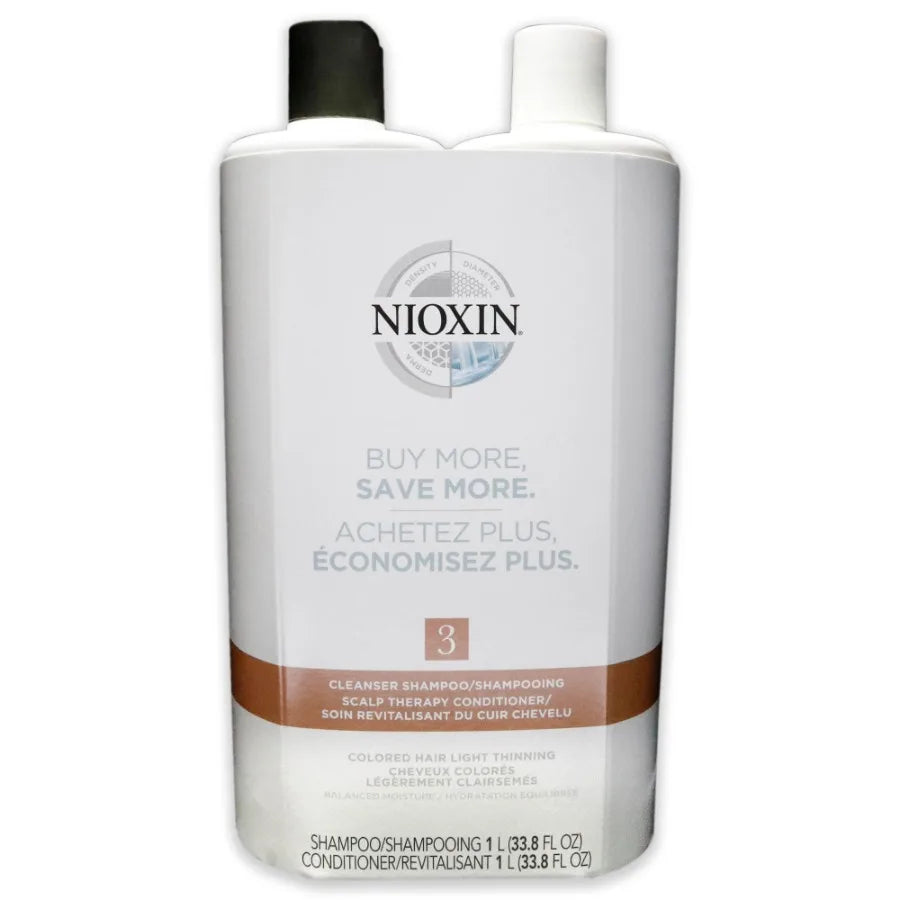 System 3 Kit by Nioxin for Unisex 33.8 oz Shampoo; Conditioner