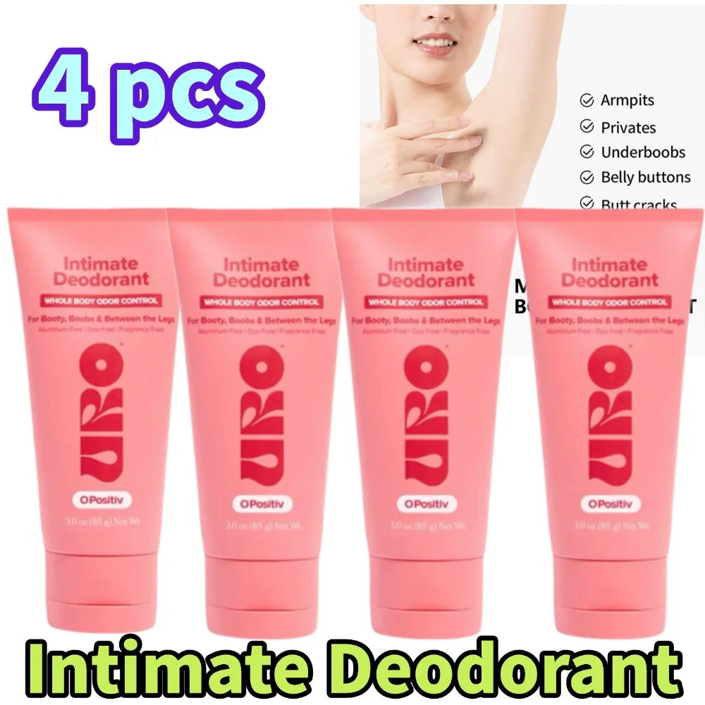 4PCS Natural Deodorant for Women & Men -Odor Protection, Moisturizing with Aloe Vera, pH Balanced for Sensitive Skin