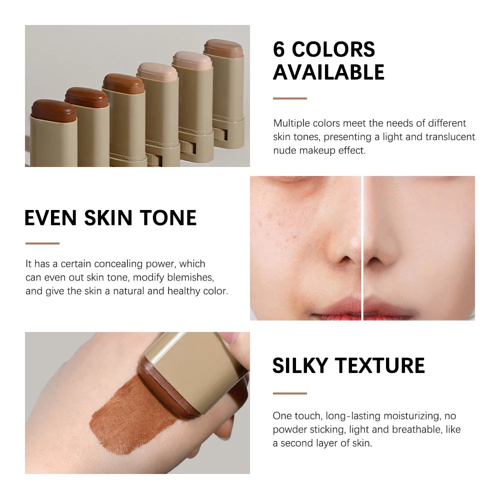 Skin Tint Foundation Stick Serum Boosted Smooth Plumper Hight Coverage Bronze Foundatio