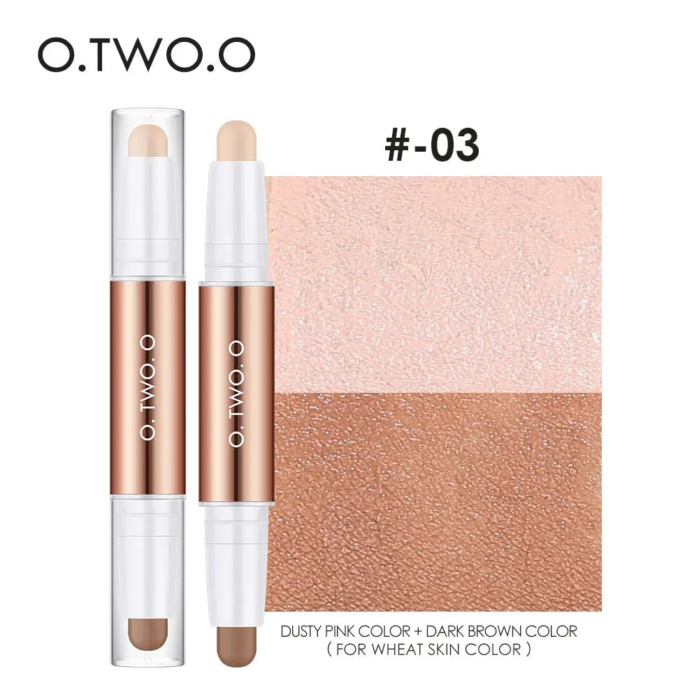 O.TWO.O Double-Headed Contour Stick Waterproof Matte Highlighter