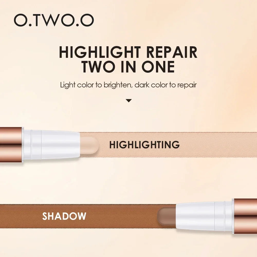 O.TWO.O Double-Headed Contour Stick Waterproof Matte Highlighter