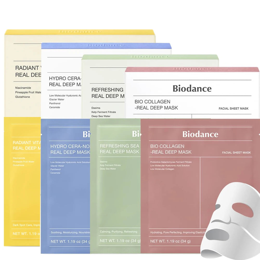 BIODANCE Bio-Collagen Real Deep Mask, Hydrating Overnight Hydrogel Mask, Pore Minimizing, Elasticity Improvement Korean skincare