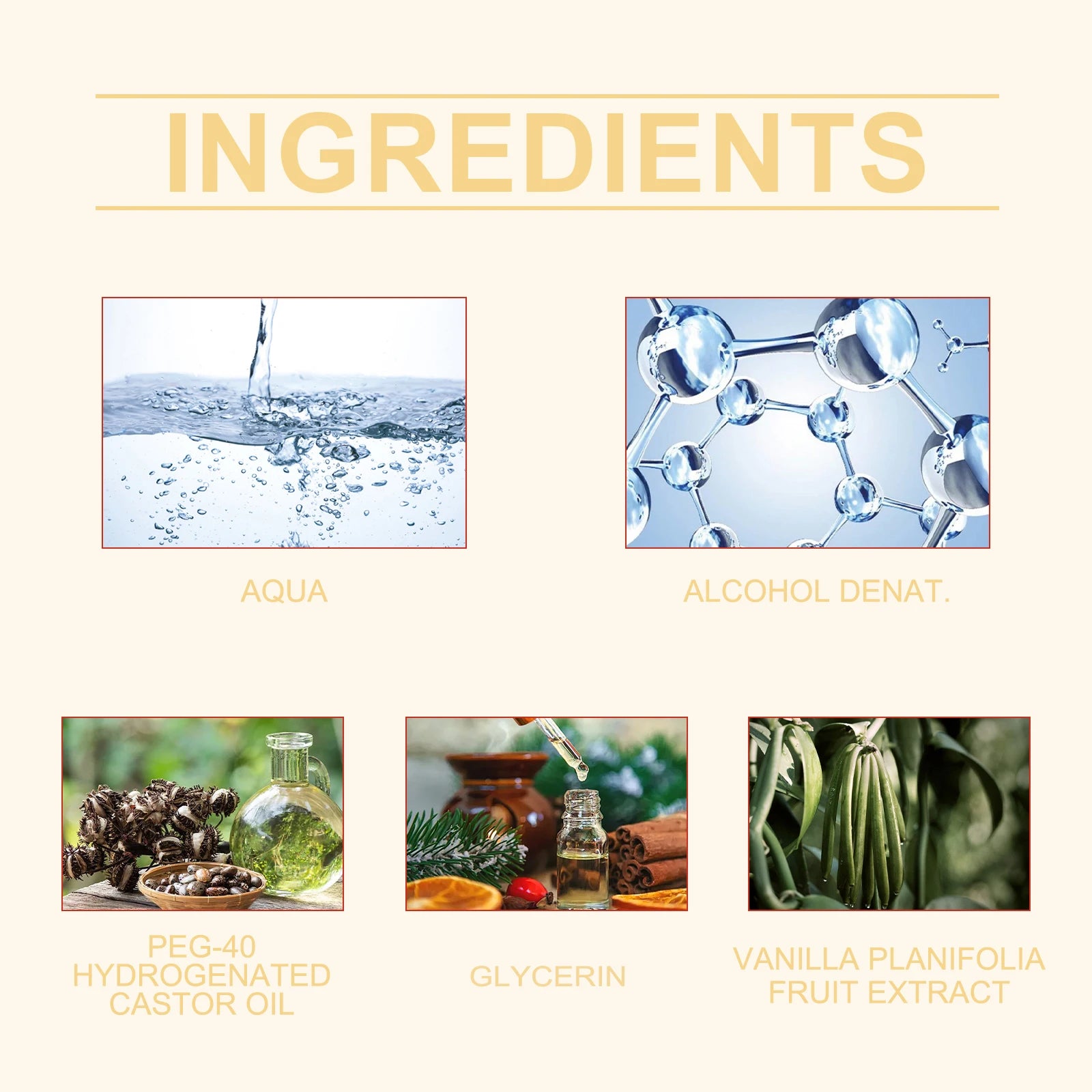 Vanilla Body Perfume Mist Fresh Natural