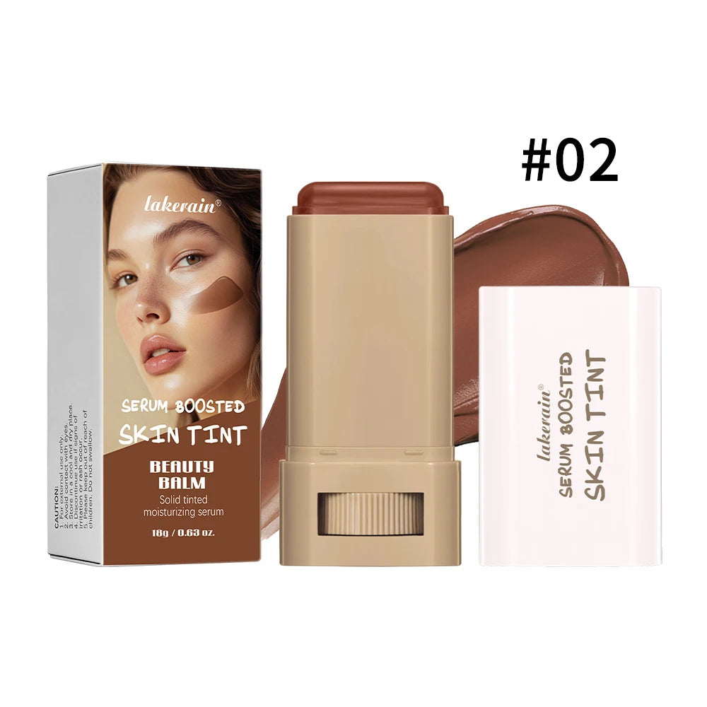 Skin Tint Foundation Stick Serum Boosted Smooth Plumper Hight Coverage Bronze Foundatio